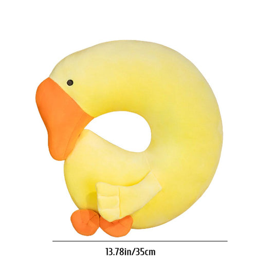 Japanese Anime Duck Plush Dolls Big Goose U Shaped Neck Pillow Cute Stuffed Animal Toy Travel Pillow Birthday V1294-YM0523-10321781