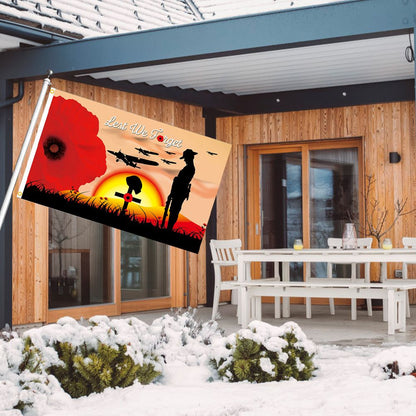 90 x 150cm Remembrance Day Banner Flag for House Outdoor Flag Single Layer Polyester Banner V1294-YM0523-10321810