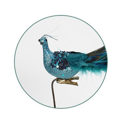Christmas Tree Decorations 3D Simulation Peacock Decoration Artificial Feather Pendant for Gardens and V1294-YM0523-10321820