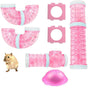 Hamster Tubes Set Transparent Hamster Cage Toys DIY Connection Tunnel Track Rat Toy V1294-YM0523-10321886