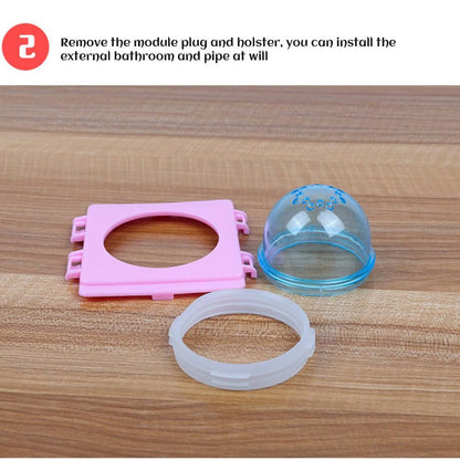 Hamster Tubes Set Transparent Hamster Cage Toys DIY Connection Tunnel Track Rat Toy V1294-YM0523-10321886