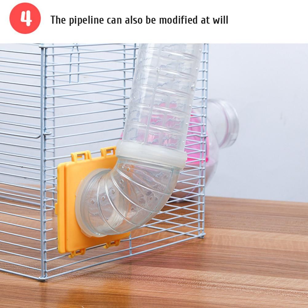 Hamster Tubes Set Transparent Hamster Cage Toys DIY Connection Tunnel Track Rat Toy V1294-YM0523-10321886