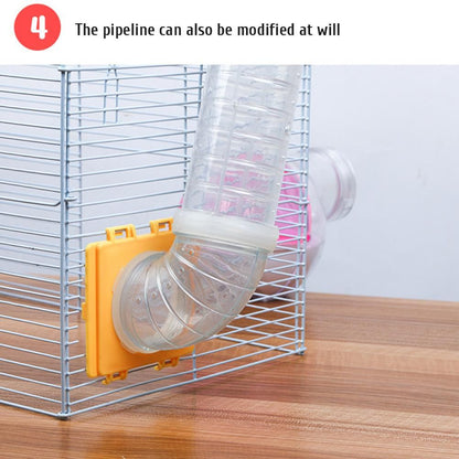 Hamster Tubes Set Transparent Hamster Cage Toys DIY Connection Tunnel Track Rat Toy V1294-YM0523-10321886
