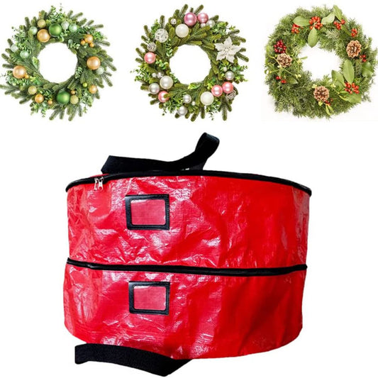 Double Layer Christmas Wreath Storage Bag Large Capacity Wreath Storage Container Wreath Storage Box with V1294-YM0523-10321917