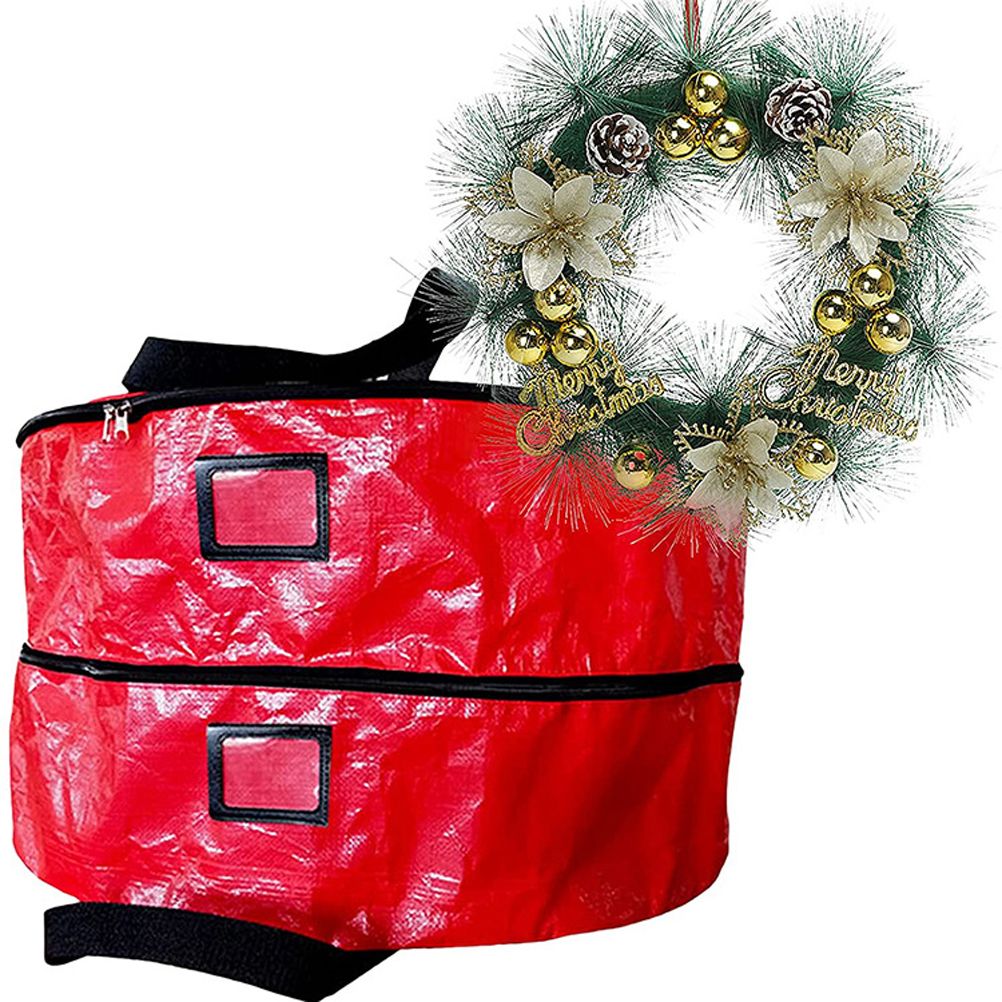 Double Layer Christmas Wreath Storage Bag Large Capacity Wreath Storage Container Wreath Storage Box with V1294-YM0523-10321917