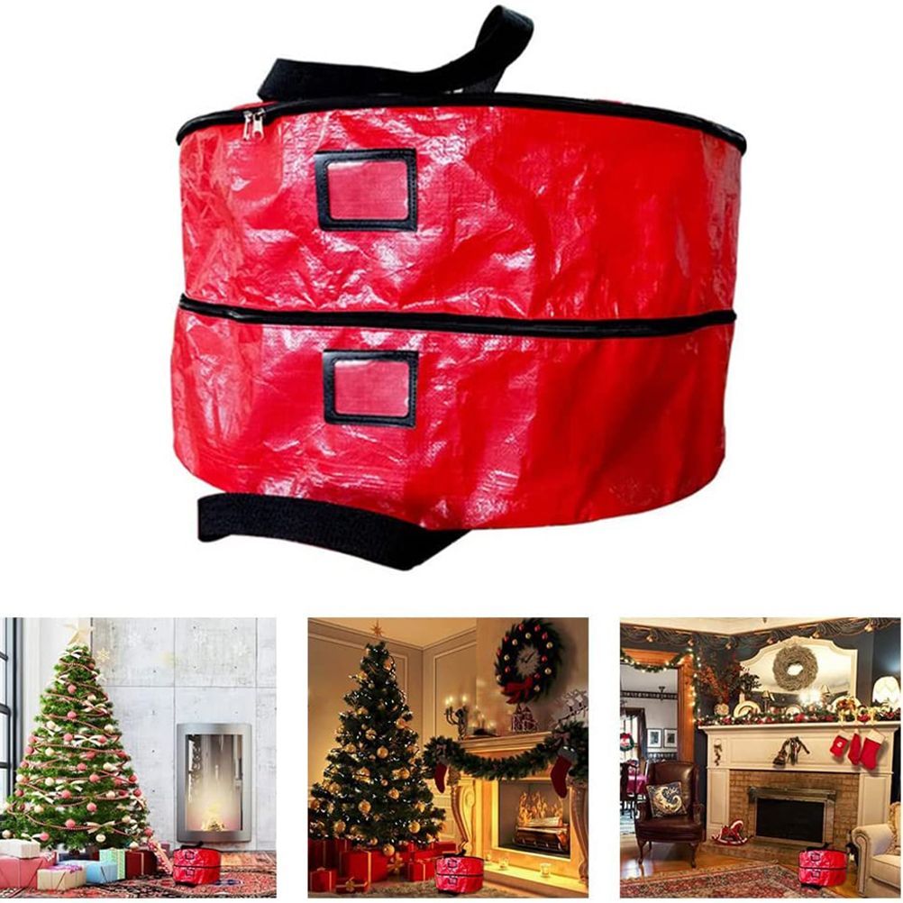 Double Layer Christmas Wreath Storage Bag Large Capacity Wreath Storage Container Wreath Storage Box with V1294-YM0523-10321917