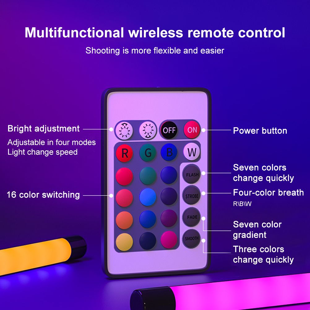 LED Fill Light Portable RGB Colorful Night Light Photography Lighting Stick USB Powered Selfie Lamp V1294-YM0523-10322077
