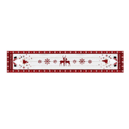 Christmas Gnome Table Runner Dwarf Striped Cotton and Linen Tablecloth Christmas Decoration for Dining Table V1294-YM0523-10322084
