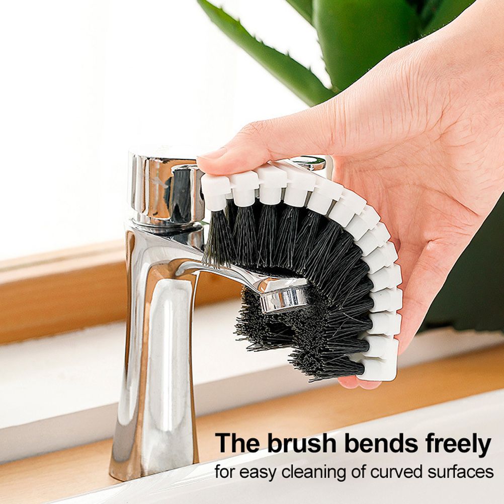 Household Cleaning Brush Bendable Scrub Brush Kitchen Tool Grip Scrub Brush for Cleaning V1294-YM0523-10322837