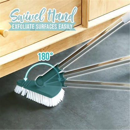 Bendable Corner Scrub Brush with Long Handle Removable Triangle Brush for Stairs Wall Bathroomand Kitchen V1294-YM0523-10322991