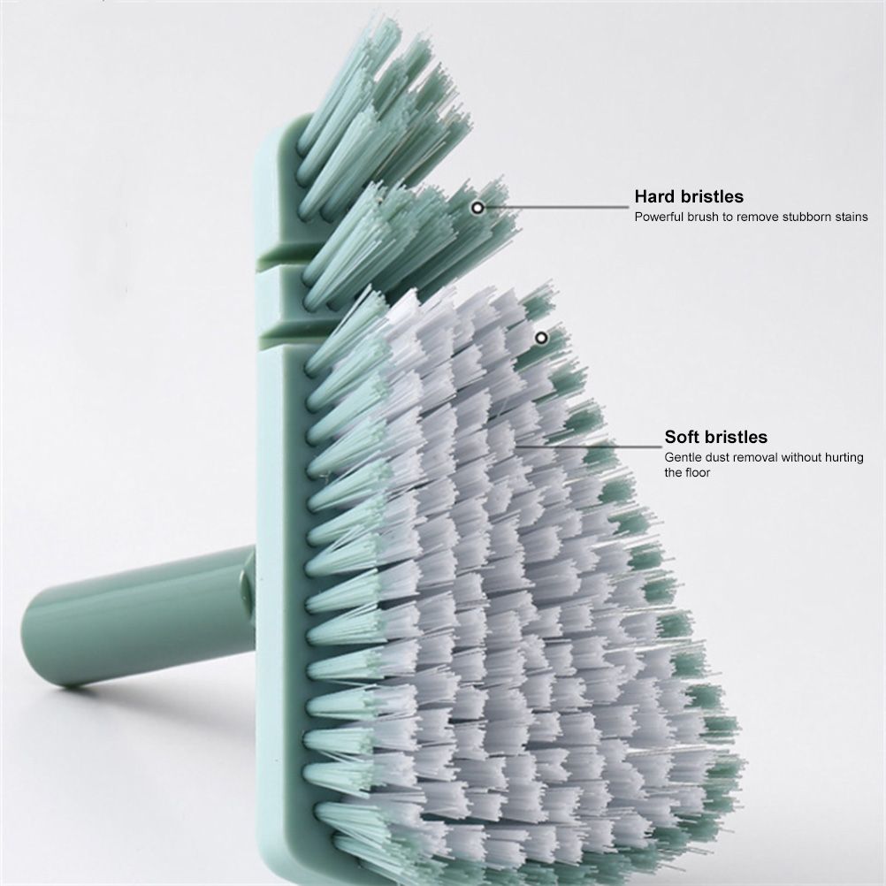 Bendable Corner Scrub Brush with Long Handle Removable Triangle Brush for Stairs Wall Bathroomand Kitchen V1294-YM0523-10322991