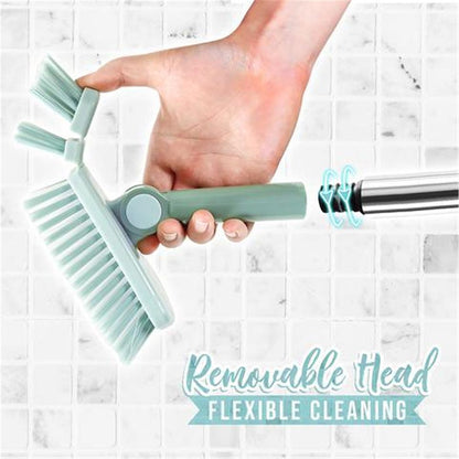 Bendable Corner Scrub Brush with Long Handle Removable Triangle Brush for Stairs Wall Bathroomand Kitchen V1294-YM0523-10322991