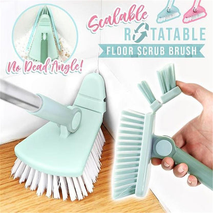 Bendable Corner Scrub Brush with Long Handle Removable Triangle Brush for Stairs Wall Bathroomand Kitchen V1294-YM0523-10322991