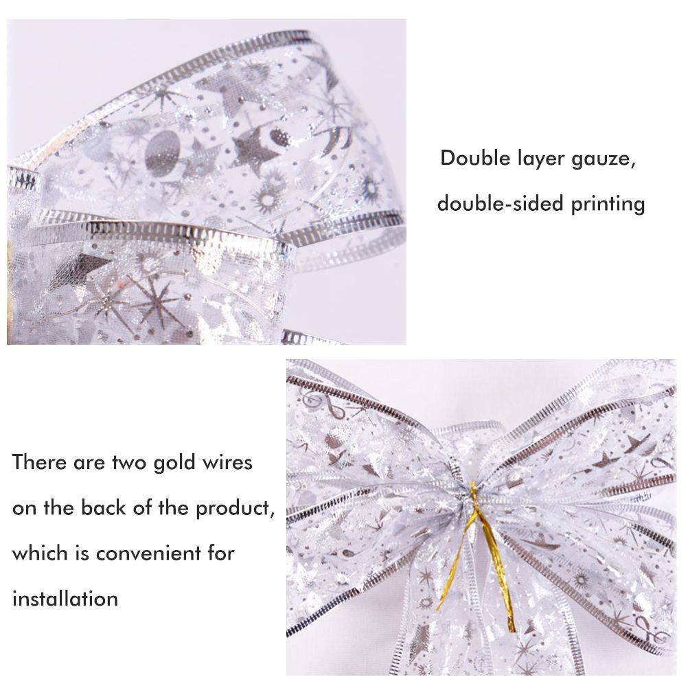 Glowing Christmas Transparent Bow Hanging Pendant Light Up Bow Hanging Ornaments String Lamp for Christmas V1294-YM0523-10323258