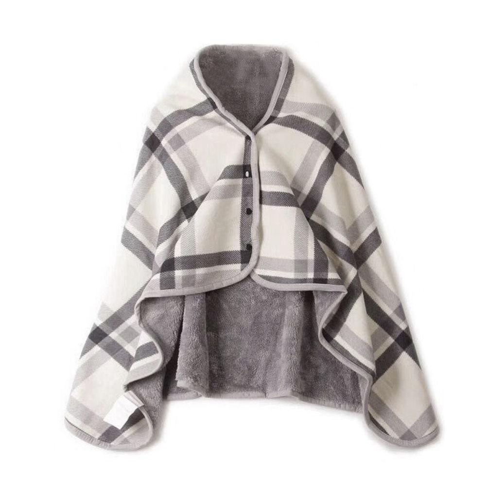 Multifunctional Heated Blanket Heating Warm Scarf Flannel Heating Cape Plush Blanket V1294-YM0523-10323562
