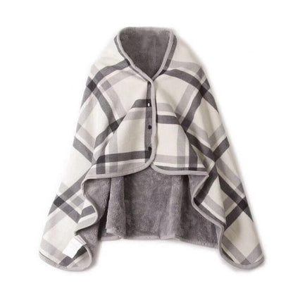 Multifunctional Heated Blanket Heating Warm Scarf Flannel Heating Cape Plush Blanket V1294-YM0523-10323562