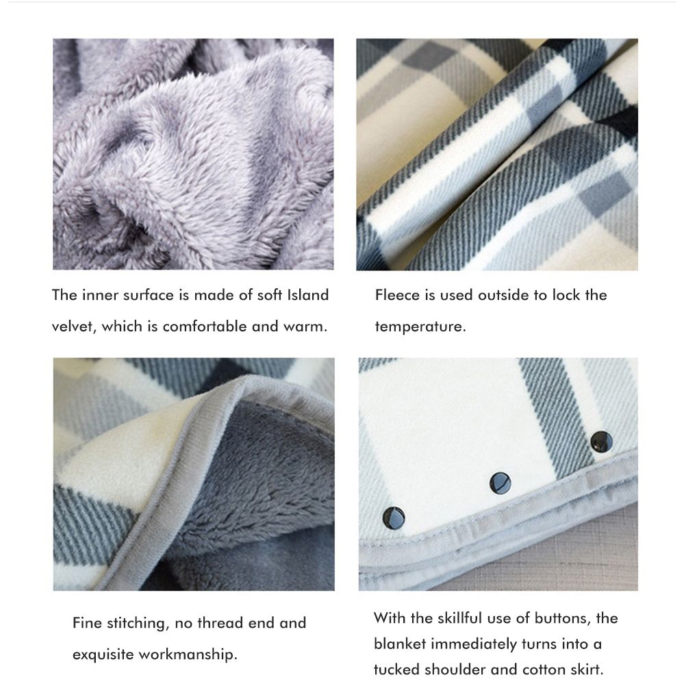 Multifunctional Heated Blanket Heating Warm Scarf Flannel Heating Cape Plush Blanket V1294-YM0523-10323562