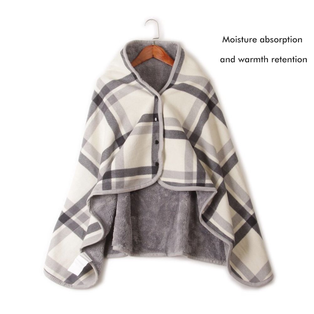 Multifunctional Heated Blanket Heating Warm Scarf Flannel Heating Cape Plush Blanket V1294-YM0523-10323562