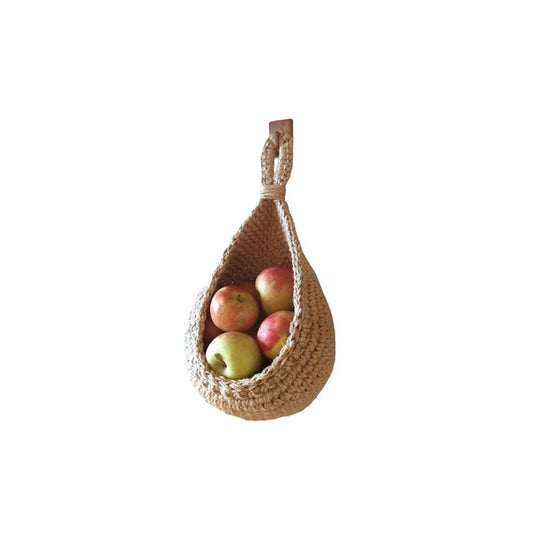 Hanging Wall Vegetable Fruit Basket Kitchen Hanging Storage Farm House Basket Bohemian Handwoven Wall Mount V1294-YM0523-10334624
