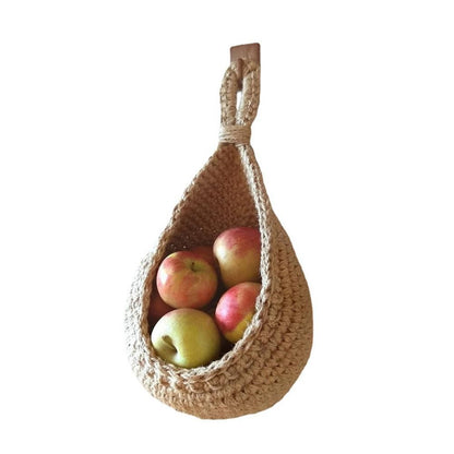 Hanging Wall Vegetable Fruit Basket Kitchen Hanging Storage Farm House Basket Bohemian Handwoven Wall Mount V1294-YM0523-10334627