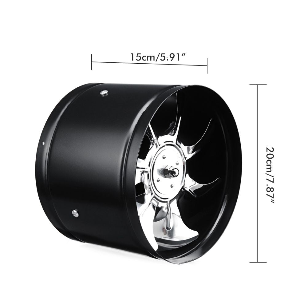 8 Inch Duct Fan Low Noise Exhaust Fans for Kitchen Garage Bathroom Ventilation Blower V1294-YM0523-10334644