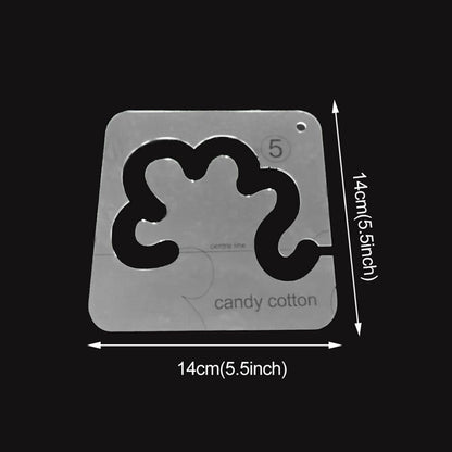 11 Pcs DIY Quilting Template Set Domestic Sewing Acrylic Templates Ruler Series 5 for DIY Machine Quilting V1294-YM0523-10334657