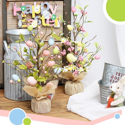 45cm LED Lights Easter Egg Decoration Tree Easter Decorations Eggs Tree Home Desk Decor Scene Shopping Mall V1294-YM0523-10335300