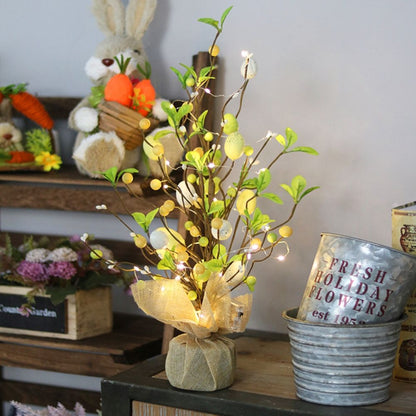 45cm LED Lights Easter Egg Decoration Tree Easter Decorations Eggs Tree Home Desk Decor Scene Shopping Mall V1294-YM0523-10335300