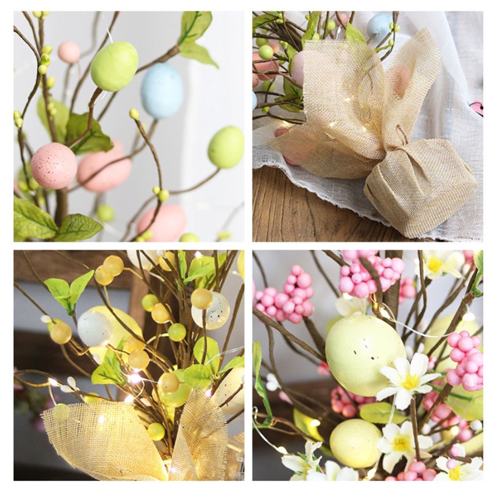 45cm LED Lights Easter Egg Decoration Tree Easter Decorations Eggs Tree Home Desk Decor Scene Shopping Mall V1294-YM0523-10335300