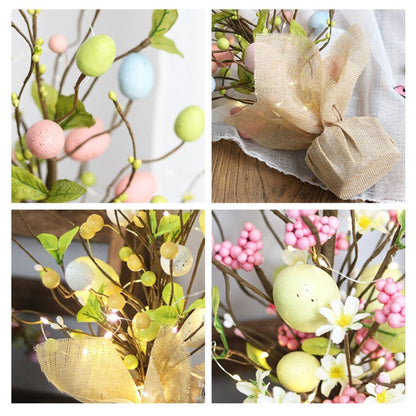 45cm LED Lights Easter Egg Decoration Tree Easter Decorations Eggs Tree Home Desk Decor Scene Shopping Mall V1294-YM0523-10335300