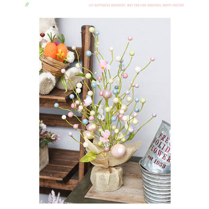 45cm LED Lights Easter Egg Decoration Tree Easter Decorations Eggs Tree Home Desk Decor Scene Shopping Mall V1294-YM0523-10335300