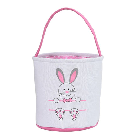 Cute Easter Bunny Canvas Basket Kids Easter Storage Gift and Egg Rabbit Basket for Children Party Decoration V1294-YM0523-10335413