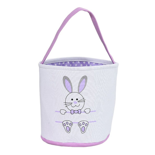 Cute Easter Bunny Canvas Basket Kids Easter Storage Gift and Egg Rabbit Basket for Children Party Decoration V1294-YM0523-10335416