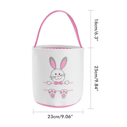 Cute Easter Bunny Canvas Basket Kids Easter Storage Gift and Egg Rabbit Basket for Children Party Decoration V1294-YM0523-10335416
