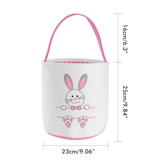 Cute Easter Bunny Canvas Basket Kids Easter Storage Gift and Egg Rabbit Basket for Children Party Decoration V1294-YM0523-10335416