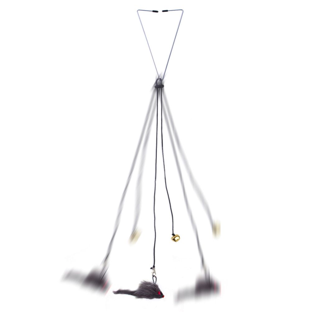 Automatic Cat Toy with Adjustable Elastic Rope Pet Toy Door Window Hanging Mouses Self Playing Toys for Cats V1294-YM0523-10335544