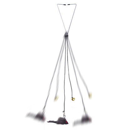 Automatic Cat Toy with Adjustable Elastic Rope Pet Toy Door Window Hanging Mouses Self Playing Toys for Cats V1294-YM0523-10335544