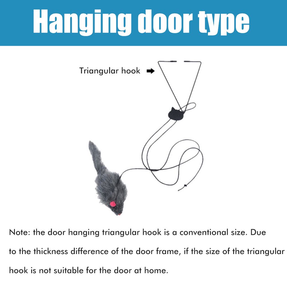 Automatic Cat Toy with Adjustable Elastic Rope Pet Toy Door Window Hanging Mouses Self Playing Toys for Cats V1294-YM0523-10335544