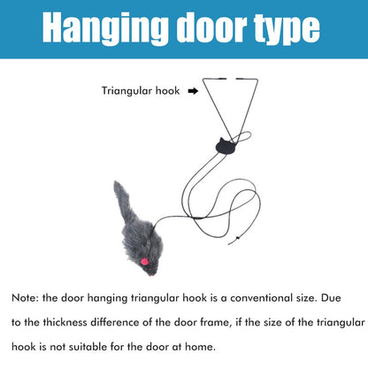 Automatic Cat Toy with Adjustable Elastic Rope Pet Toy Door Window Hanging Mouses Self Playing Toys for Cats V1294-YM0523-10335544