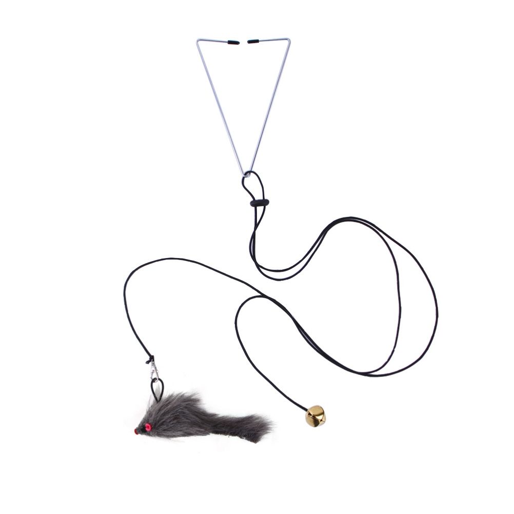 Automatic Cat Toy with Adjustable Elastic Rope Pet Toy Door Window Hanging Mouses Self Playing Toys for Cats V1294-YM0523-10335544