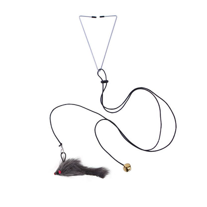 Automatic Cat Toy with Adjustable Elastic Rope Pet Toy Door Window Hanging Mouses Self Playing Toys for Cats V1294-YM0523-10335544