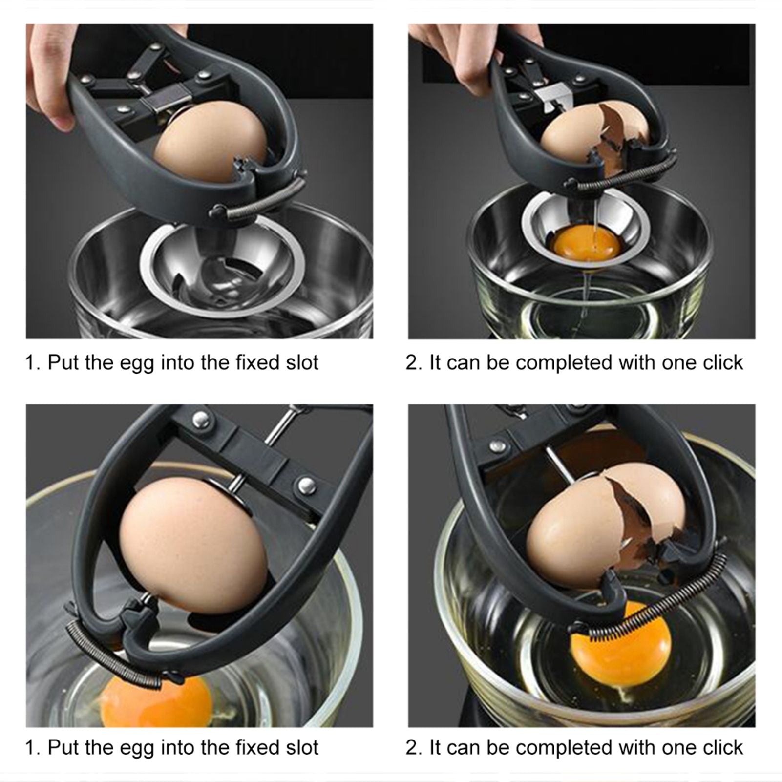 Stainless Steel Egg Opener Egg Separator Tool Manual Egg Opener Separator Kitchen Tools Accessories V1294-YM0523-10335550