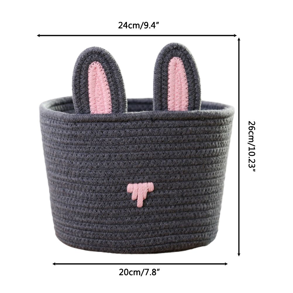 Cute Rabbit Basket Easter Bunny Ear Storage Bag Portable Candy Bag for Storing Cosmetics and Snacks V1294-YM0523-10335583