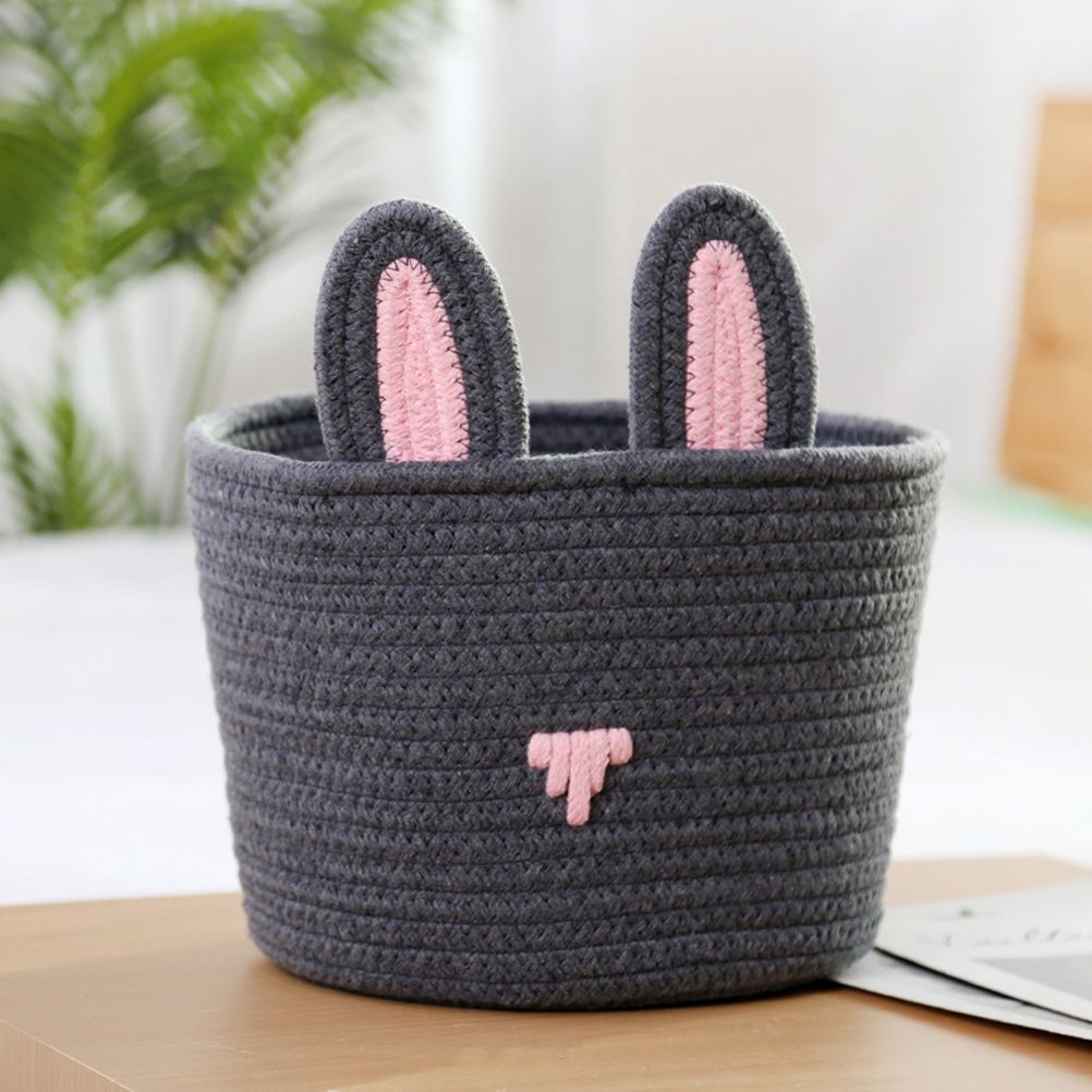 Cute Rabbit Basket Easter Bunny Ear Storage Bag Portable Candy Bag for Storing Cosmetics and Snacks V1294-YM0523-10335583
