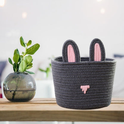 Cute Rabbit Basket Easter Bunny Ear Storage Bag Portable Candy Bag for Storing Cosmetics and Snacks V1294-YM0523-10335583