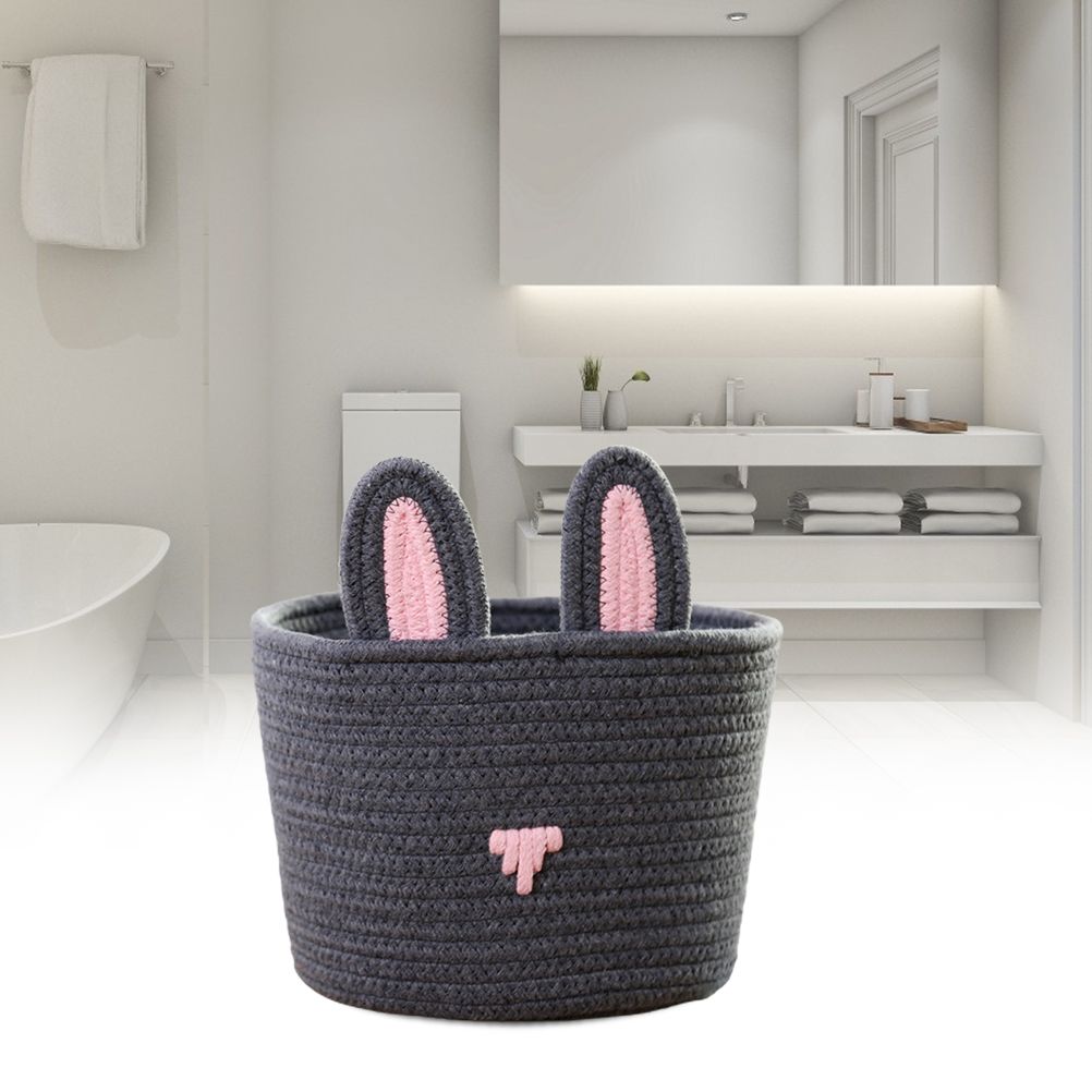 Cute Rabbit Basket Easter Bunny Ear Storage Bag Portable Candy Bag for Storing Cosmetics and Snacks V1294-YM0523-10335583