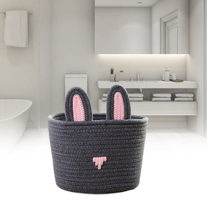 Cute Rabbit Basket Easter Bunny Ear Storage Bag Portable Candy Bag for Storing Cosmetics and Snacks V1294-YM0523-10335583