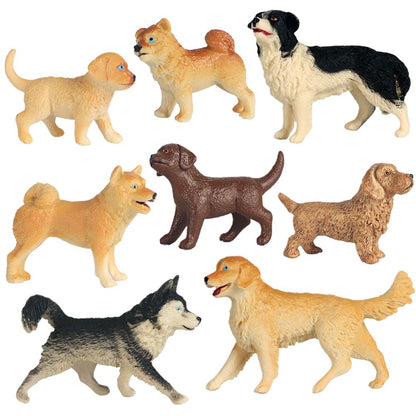 Dog Figurines Model Toy Set Simulation PVC Dog Figures Animals Toy Playset Educational Learning Toys for Kids V1294-YM0523-10335590