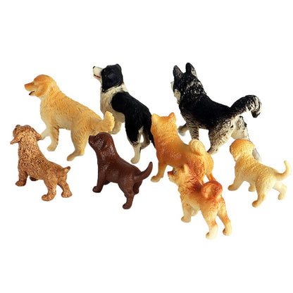 Dog Figurines Model Toy Set Simulation PVC Dog Figures Animals Toy Playset Educational Learning Toys for Kids V1294-YM0523-10335590