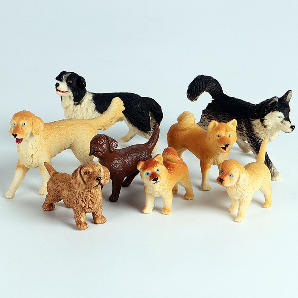 Dog Figurines Model Toy Set Simulation PVC Dog Figures Animals Toy Playset Educational Learning Toys for Kids V1294-YM0523-10335590